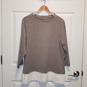 XXL Anne Taylor shirt w/faux blouse layer